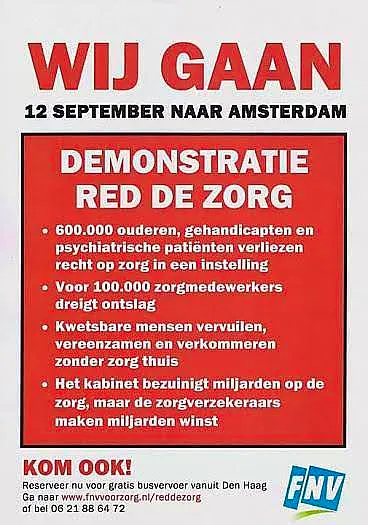 Afbeelding protest red de zorg
