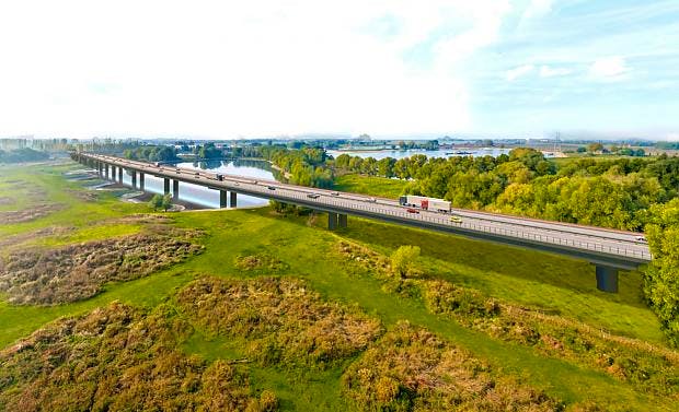 Stikstof struikelblok voor doortrekken A15-A12