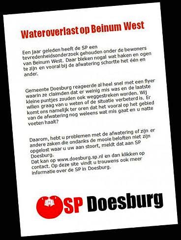 Wateroverlast Beinum West