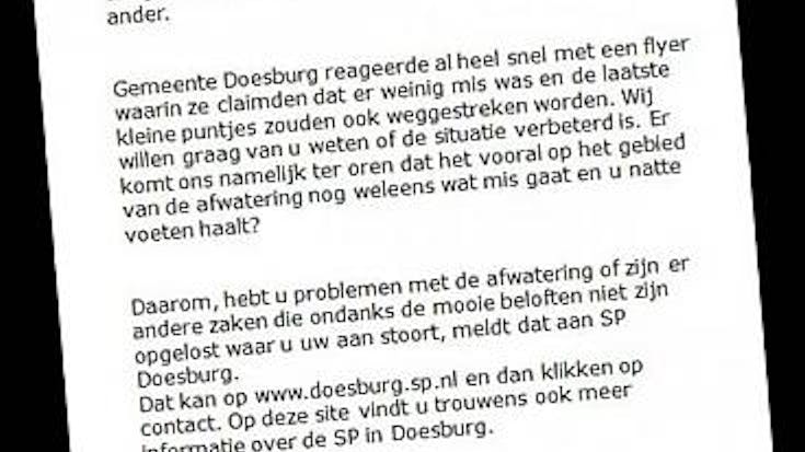 Wateroverlast Beinum West