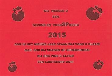Een voorspoedig sociaal 2015 gewenst