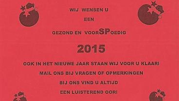 Een voorspoedig sociaal 2015 gewenst