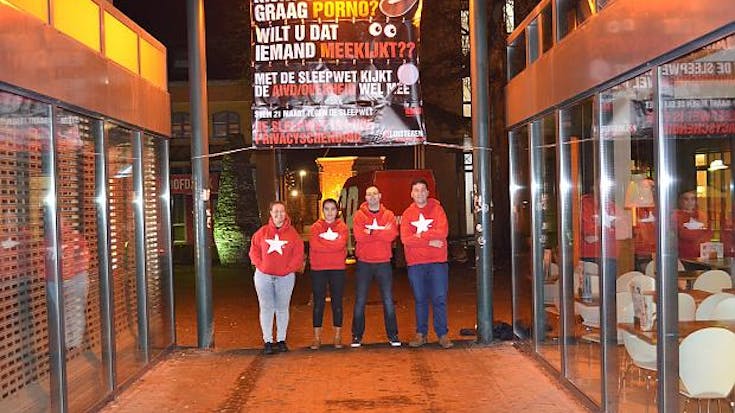 ROOD Weert in actie tegen de sleepwet en vóór privacy