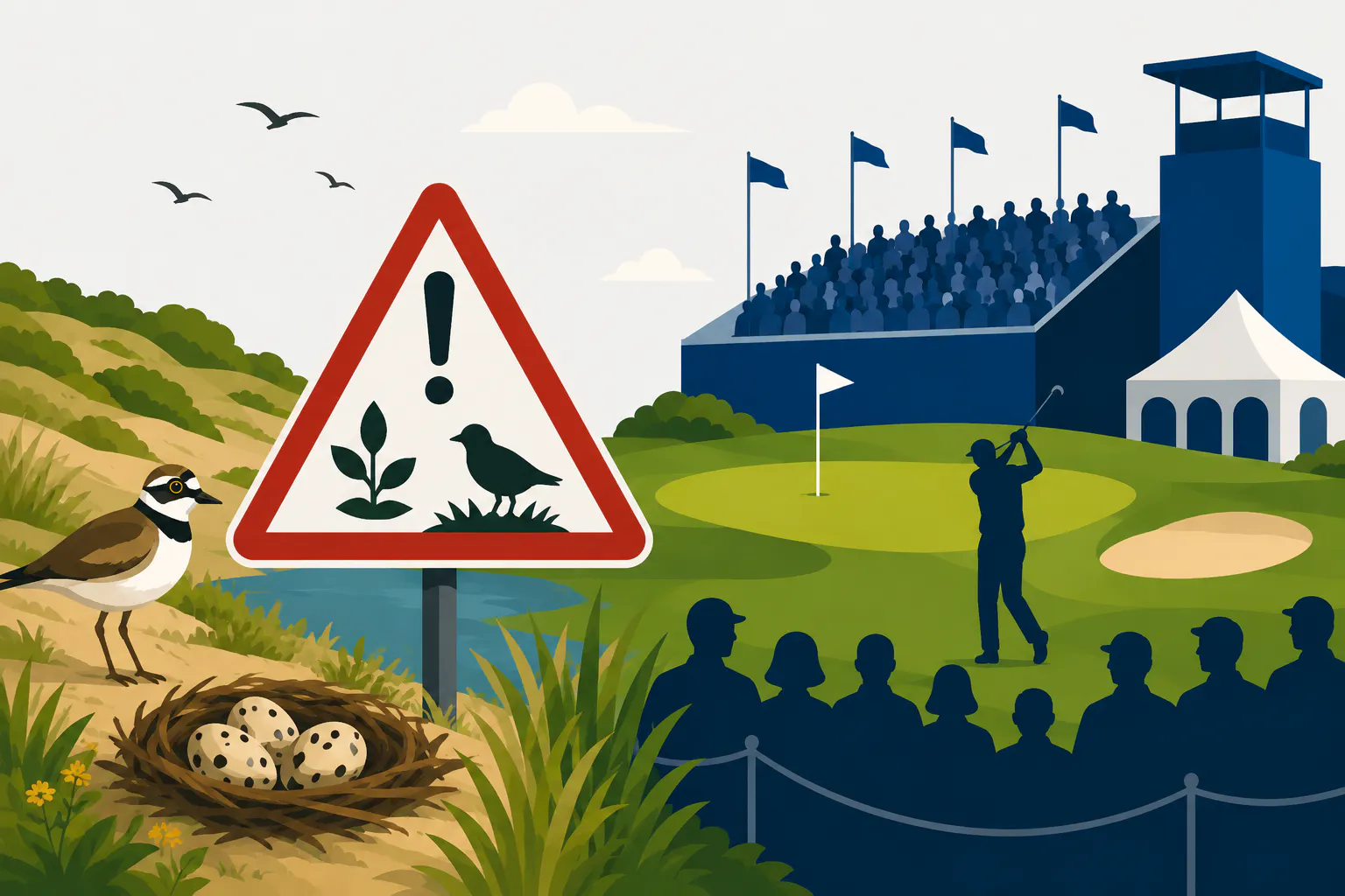 SP maakt zich zorgen over KLM Open in kwetsbaar natuurgebied