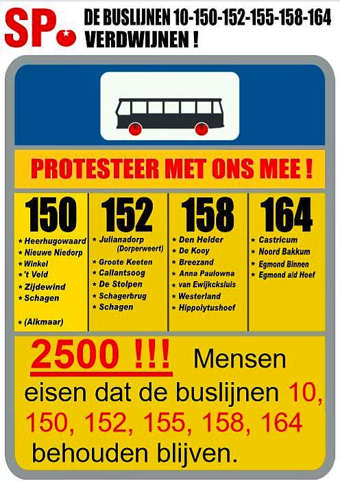 Oproep: Protesteer mee in Provinciekantoor Haarlem tegen verdwijnen buslijnen