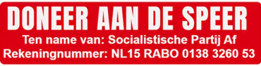 Doneer aan de SPeer NL15RABO0138326053