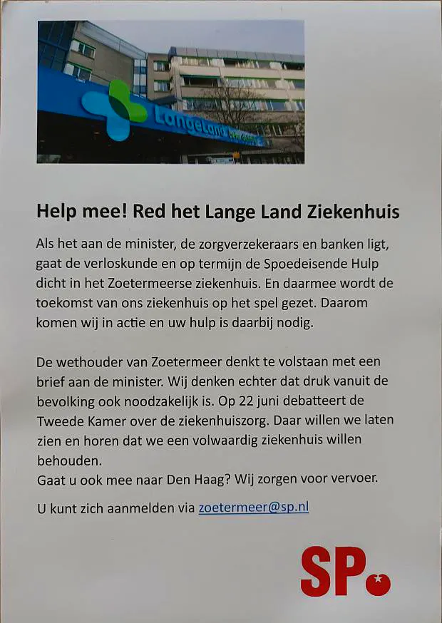 Afbeelding protest red de zorg